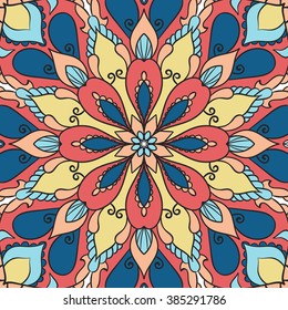 Colored ornate card. Vector illustration