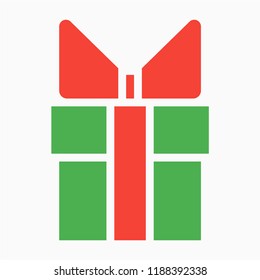 Colored outline present pixel perfect vector icon
