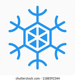 Colored outline snowflake pixel perfect vector icon