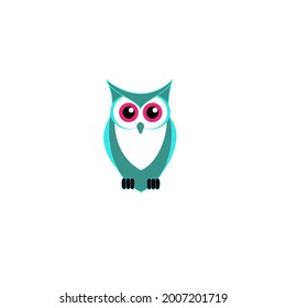 Colored owl illustration for company