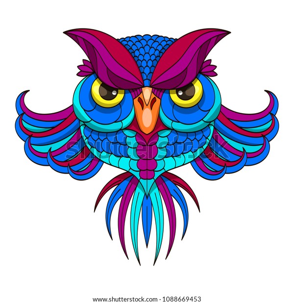 Colored Owl Vector Illustration Icon Design Stock Vector (Royalty Free ...