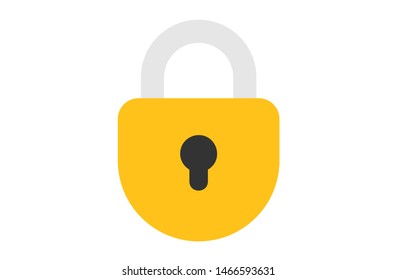 Colored padlock flat icons. app icon, Symbol, logo illustration. Pixel perfect. modern design, vector