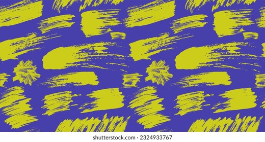 El pincel de pintura coloreado se ajusta perfectamente en el patrón. Líneas onduladas dibujadas a mano por vectores con círculos ondulados. Pincel de tinta caótica verde garabatos decorativos texturados. Doodles, tinta, líneas curvas audaces.