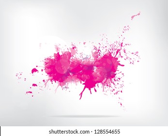 Colored paint splashes  on abstract background