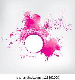 Colored paint splashes  on abstract background