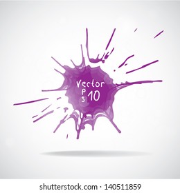 Colored paint splashes on abstract background