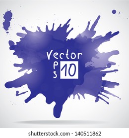 Colored paint splashes on abstract background