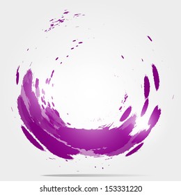 Colored paint splashes on abstract background 