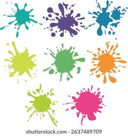 Colored Paint Vector is a bold and artistic design theme featuring vibrant paint splashes and brush strokes. 