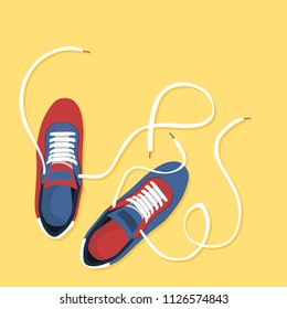Colored pair of shoes
