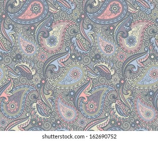 Colored paisley pattern