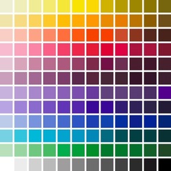 Colored Palette Design.Vector Color Tone Background. Color Gradation In Square Grid