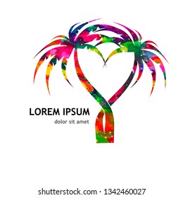  colored palm trees