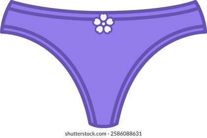 Colored Panties Icon. Vector Drawing. Women Underwear. Fashion and Clothing Concept
