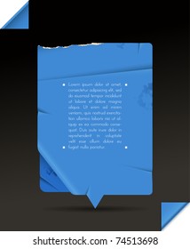 Colored paper banner- blue