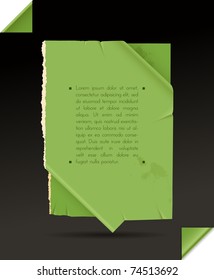 Banner de papel de color -verde