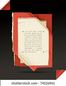 Banner de papel de color -rojo