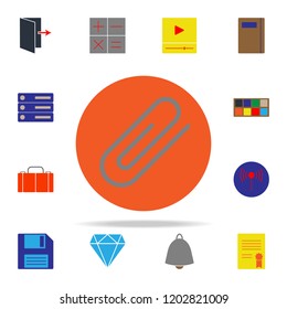 colored paper clip icon. web icons universal set for web and mobile