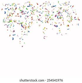 Colored paper on  the white background. Vector 