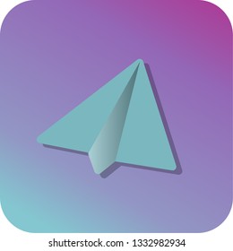 colored paper plane