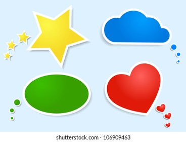 colored paper to record clouds and bubbles