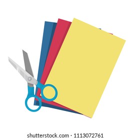 colored paper, scissors