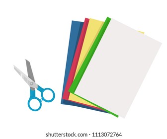 colored paper, scissors