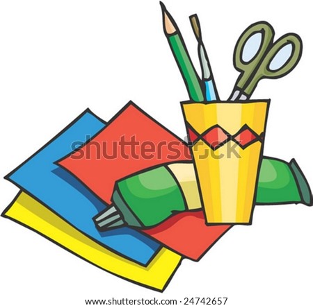 Colored Paper and Scissors