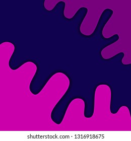 Colored paper waves, 3D abstract, geometric background texture layers of depth in shades of pink, blue, purple. Paper cut style. Vector EPS 10 illustration.