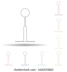 Colored park light in multi color style icon. Simple thin line, outline vector of web icons for ui and ux, website or mobile application