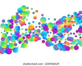 Colored party confetti decoration vector background. Rainbow round particles birthday decor. Surprise burst falling confetti. Prize event decoration illustration. New Year design.