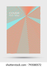 Colored party flyer design with blue pink hipster digital background. Balanced annual report cover trendy background. Halftone texture optical rendering. Corporate report or party poster template