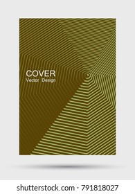 Colored party flyer design with green hipster digital backdrop. Minimalist annual report cover trendy background. Halftone texture lines tech shape banner. Corporate report or party poster template