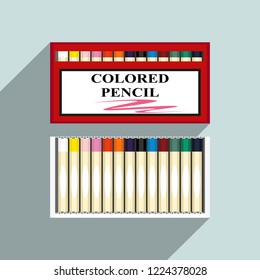 colored pastel stick isolated vector illustration