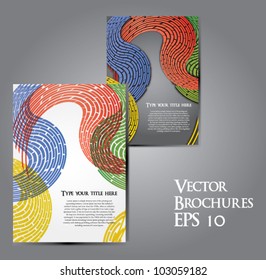 Colored pattern brochure.vector illustration