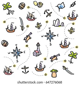  colored pattern for kids. Geographical discoveries