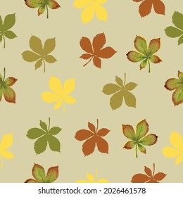 colored pattern with leaves on a light background