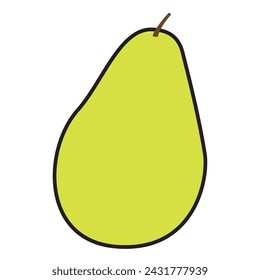 Colored pear fruit icon Vector illustration