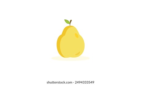 Colored pear icon on white background