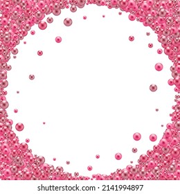 Colored pearls. Abstract vector background. Festive template.