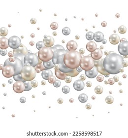 Colored pearls. Abstract vector background.