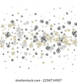 Colored pearls. Abstract vector background.