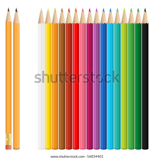 Colored Pencil Stock Vector (Royalty Free) 56834401