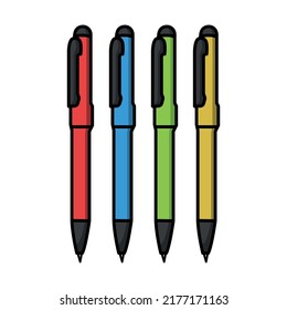 colored pencil drawing, pen vector draw