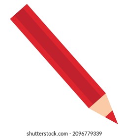 colored pencil flat clipart vector illustration