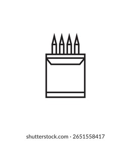 colored pencil icon illustration element design