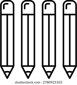 Colored Pencil Icon Vector Element line icon design vector icons
