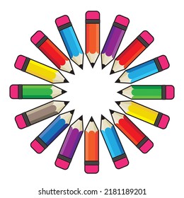 Colored Pencil icon vector illustration