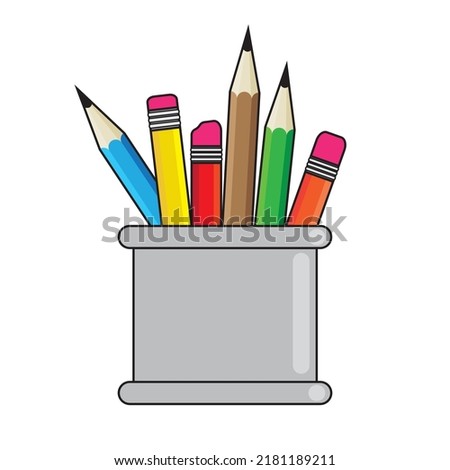 Colored Pencil icon vector illustration