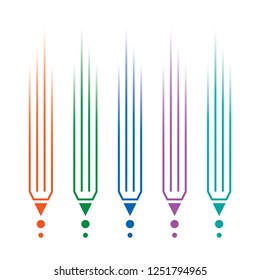 colored pencil illustration vector